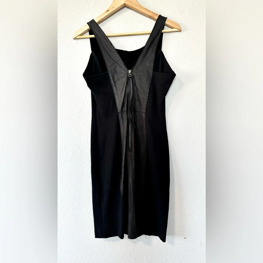 Illia Anthropologie Black Leather Dress - Picture 6 of 15